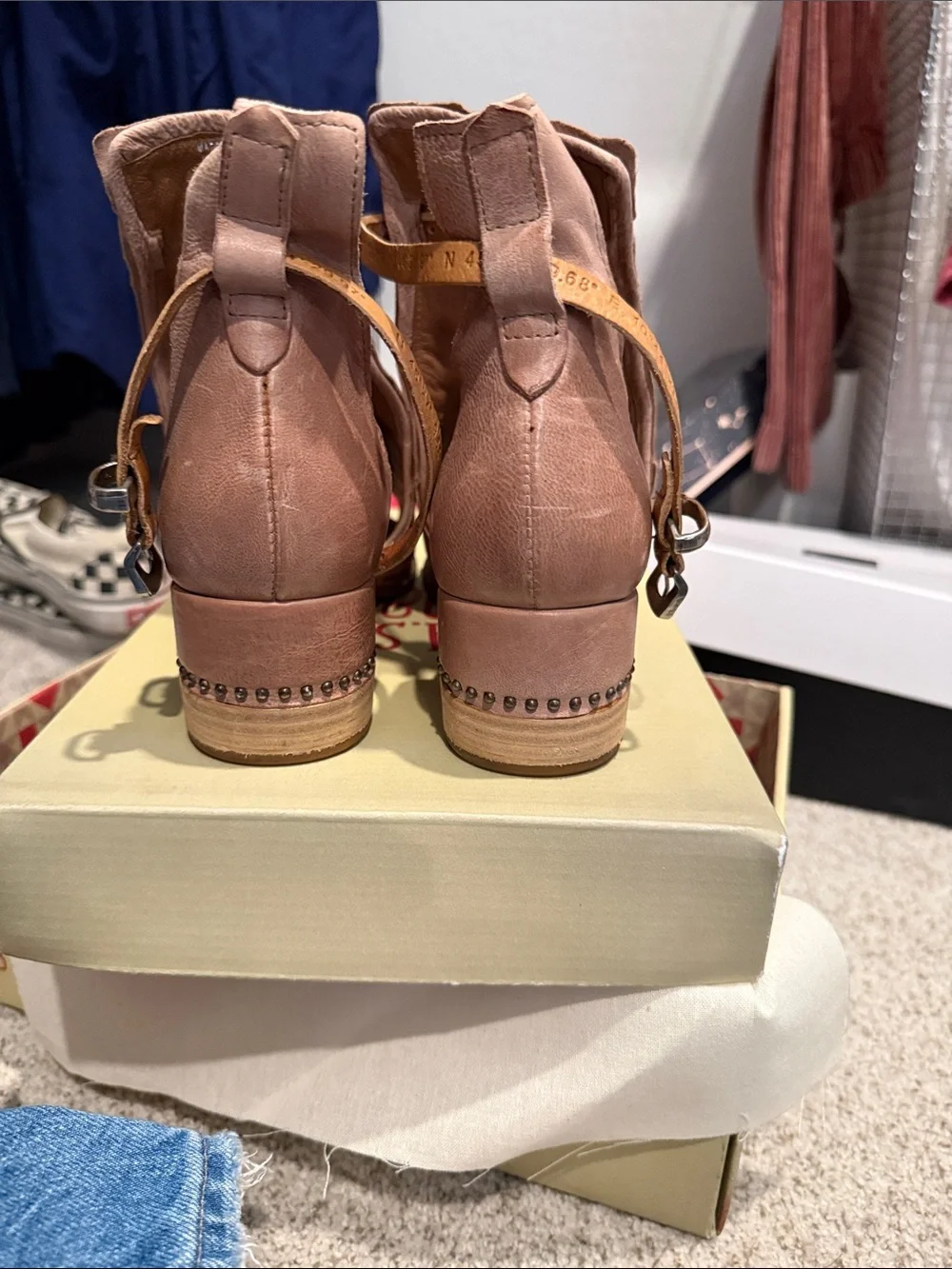 A.S.98 small block chunk heel sandal. Worn once.
